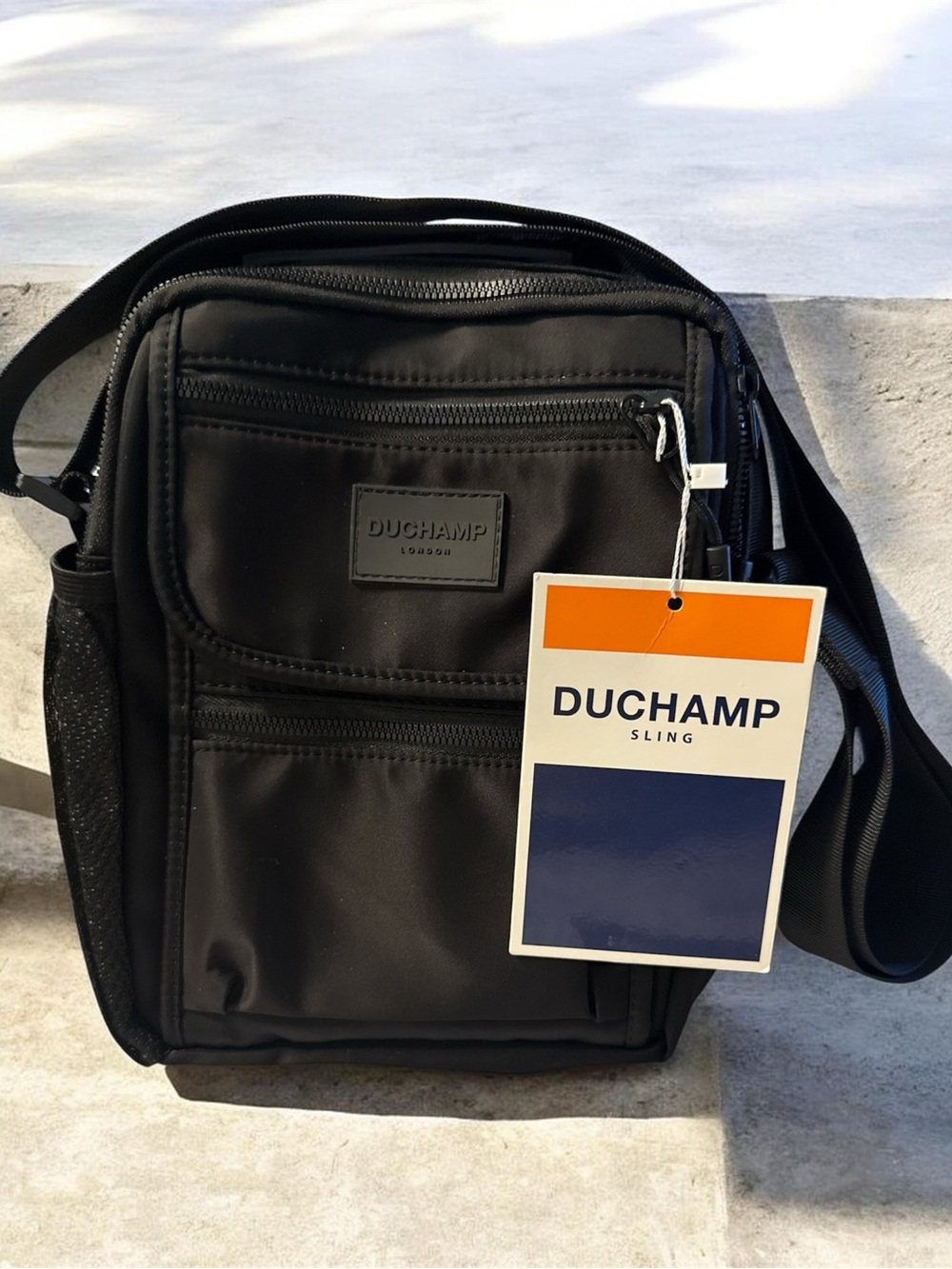 Duchamp Black Crossbody Sling Bag with Tag